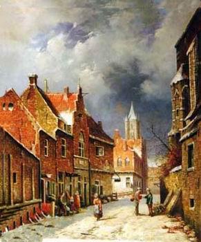 unknow artist European city landscape, street landsacpe, construction, frontstore, building and architecture. 159